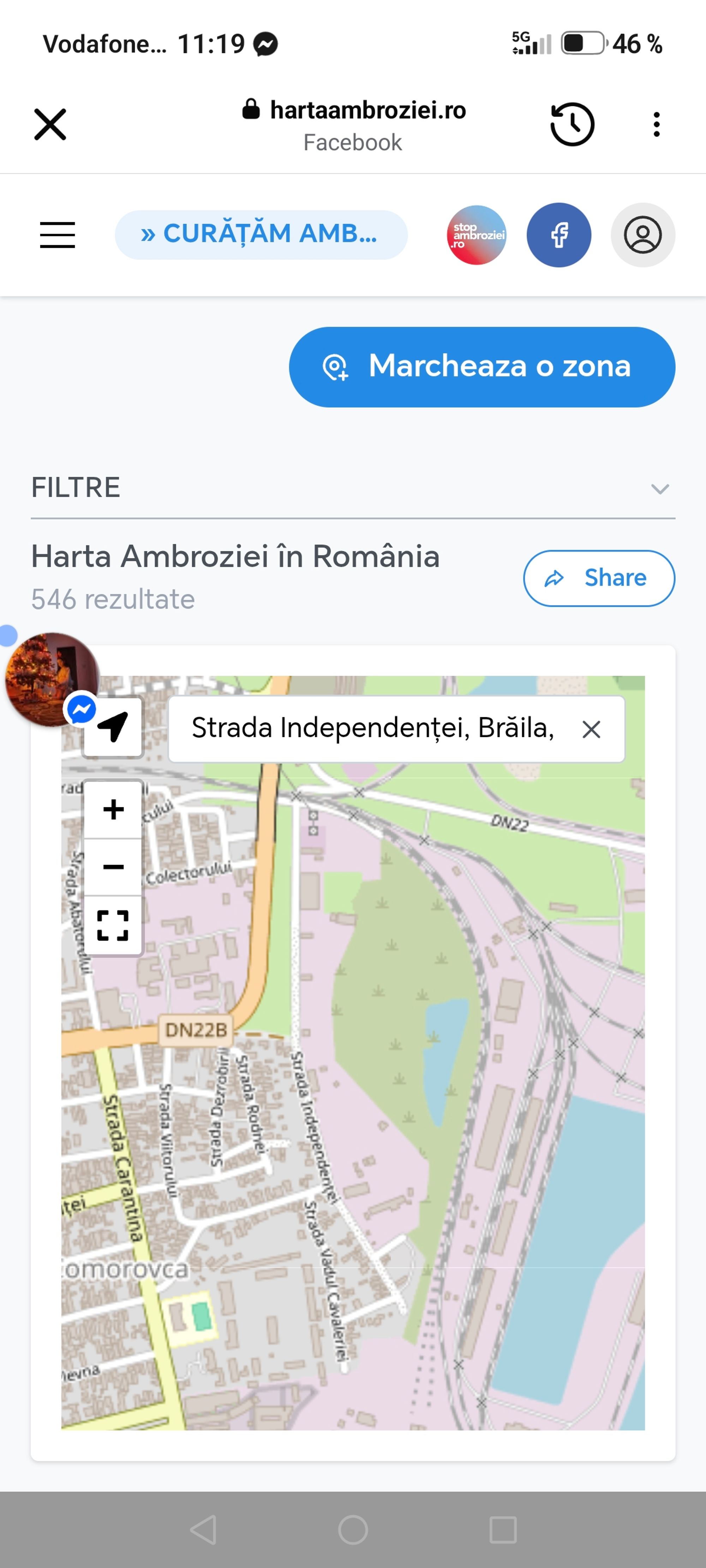 Ambrozie in Brăila, Județul Brăila